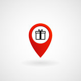 Red Location Icon for Gift Shop