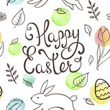 Hand drawn doodle Easter pattern