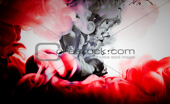 grey red abstract art