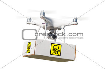 Unmanned Aircraft System (UAV) Quadcopter Drone Carrying Package