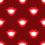 Lips seamless texture bright red color