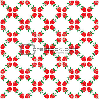 Abstract seamless white strawberry background