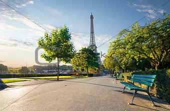 Garden Trocadero in Paris