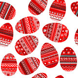 Seamless pattern with Easter eggs