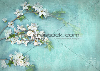 Postcard floral template.