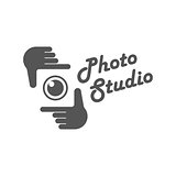 Photography camera concept logo icon vector template