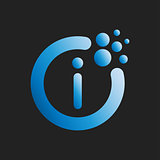 Letter I info logo icon design template elements