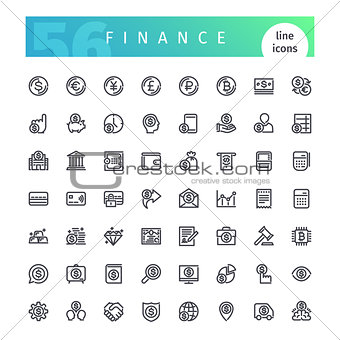 Finance Line Icons Set