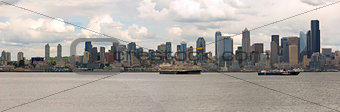 Seattle City Skyline along Elliott Bay