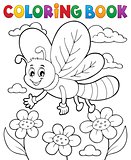 Coloring book dragonfly theme 1