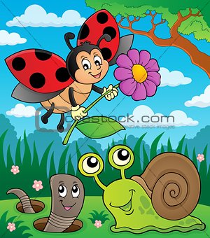 Spring animals and insect theme image 8