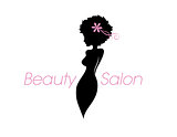 Beauty Salon Woman silhouette logo and text