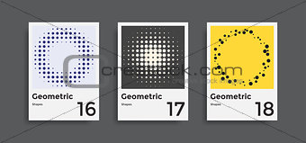 Covers templates collection with graphic geometric shapes