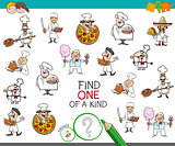 find one of a kind game with chef characters