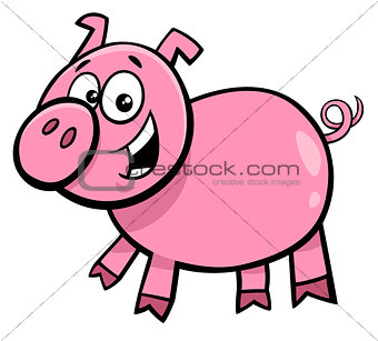 pig or piglet character cartoon illustration