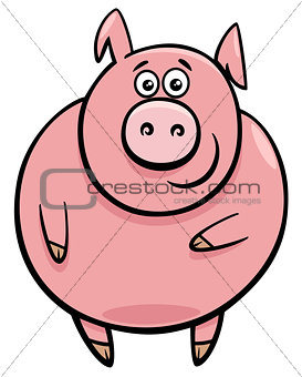 cute pig character cartoon illustration