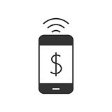 Mobile pay black icon
