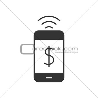 Mobile pay black icon