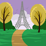 Eiffel tower in Paris for travel design.