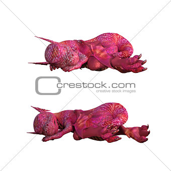 Cute baby dragon isolated on white. 3d render