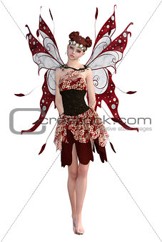 Beautiful Fairy Isolated on White. 3d render