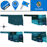 Map of Oklahoma with Regions