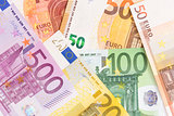 Background of euro bills.