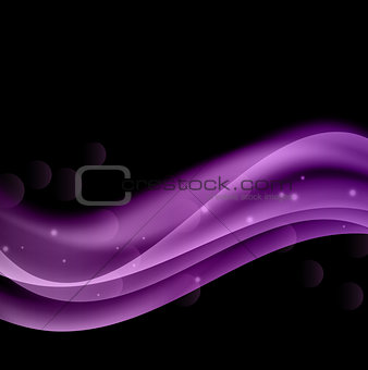 Flowing purple waves background 