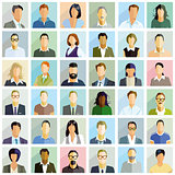 Group people portrait, illustration