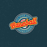 vintage baseball logo. retro styled sport emblem. vector illustration