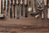 Collection of vintage woodworking tools