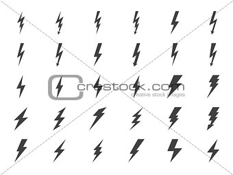 Lightning Vector Icons Set