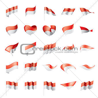Indonesia flag, vector illustration