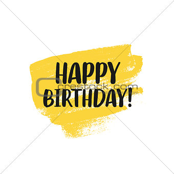 Happy Birthday greeting card design with lettering