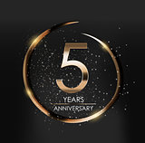 Template Logo 5 Years Anniversary Vector Illustration