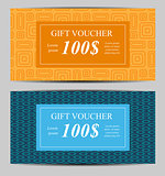 Gift Voucher Template For Your Business. Vector Illustration