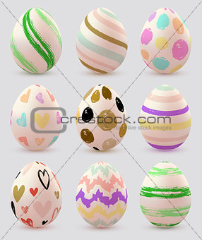 Set of vector Easter eggs