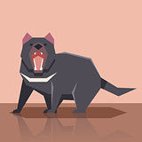 Flat Tasmanian devil