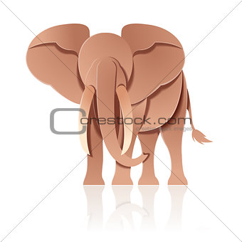 Paper decor elephant