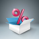 Business infographics. Percent icon.