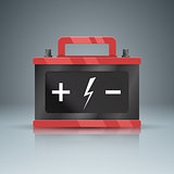 Business Infographics. Battery car icon.