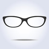 Glasses icon on gray background