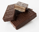 Wafers with chocolate filling