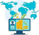 payment computer global concept