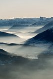 Mountains cloudy landscape