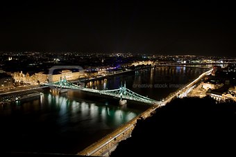 Budapest urban night view