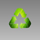 Recycle Green Low Poly Logo 