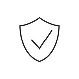 Check shield outline icon