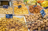 Various type of nuts in the market