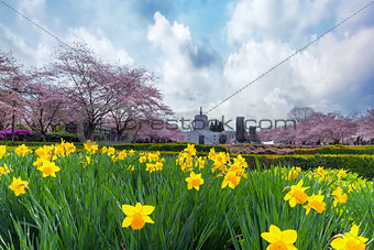 Oregon State Capitol in Spring Season